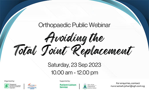 Orthopaedic Public Webinar: Avoiding the Total Joint Replacement